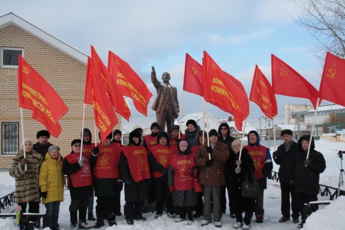 Возложение цветов к памятнику Ленину 21 января 2019 года